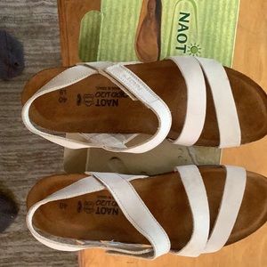 NAOT sandals. Bone Nubuk. Size 40- 9.5.  Like new.